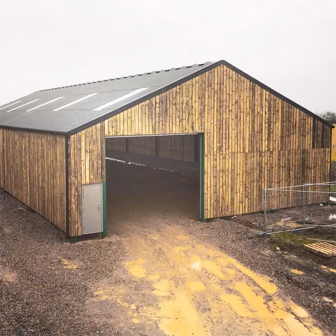 Agricultural barn under construction