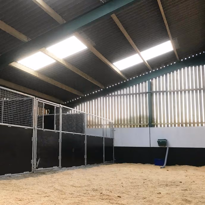 Equestrian stable under construction in Warwickshire