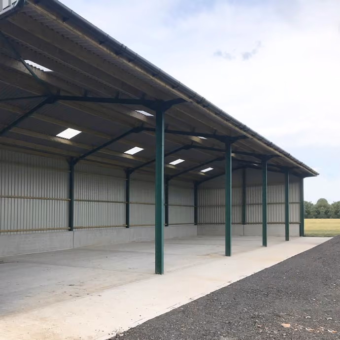 Steel framed machinery store