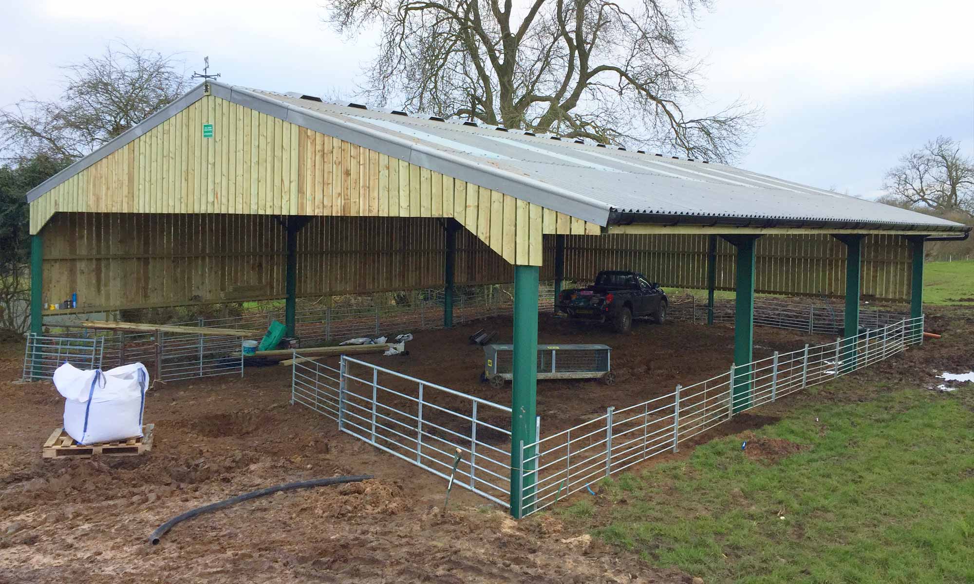 Steel framed farm building contractor Warwickshire