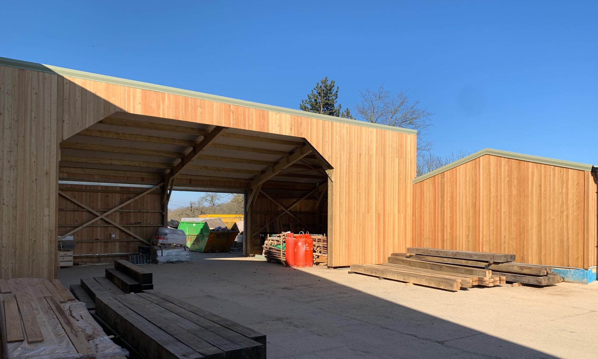 Timber clad farm building contractor Warwickshire