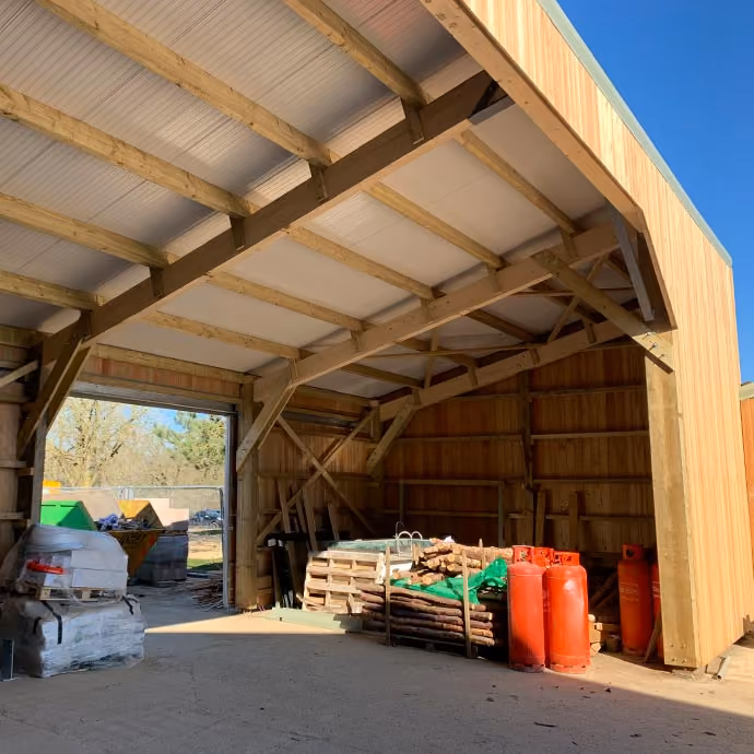 Timber framed barn