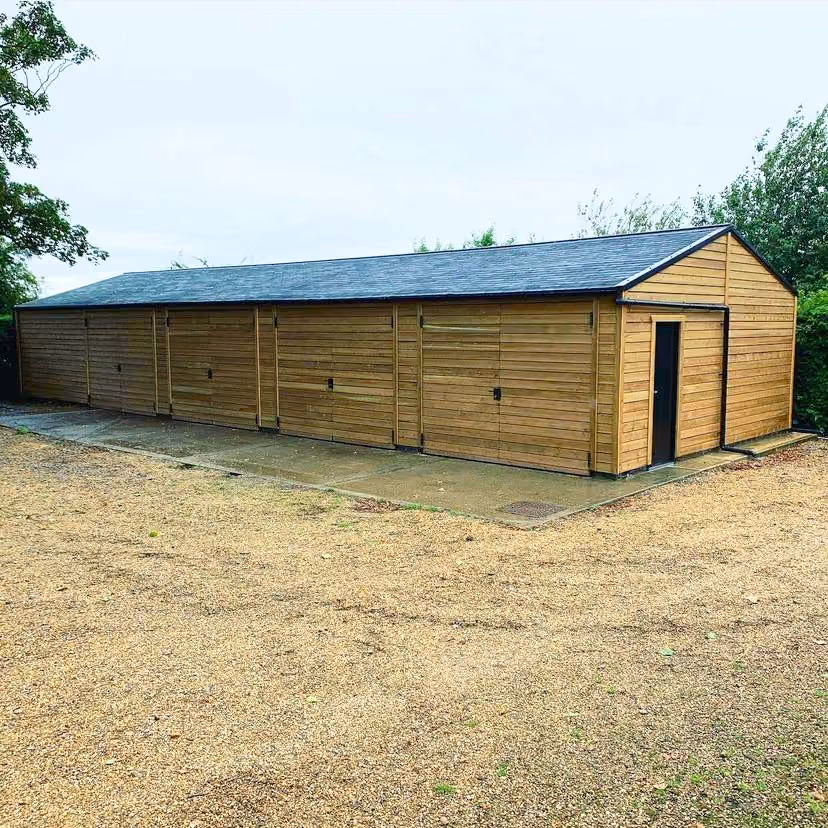 Timber framed garage